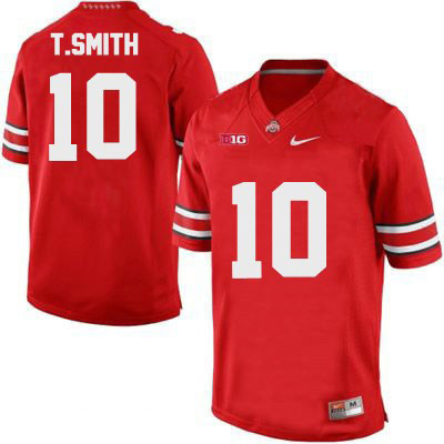 Ohio State Buckeyes Men's Troy Smith #10 Red Authentic Nike College NCAA Stitched Football Jersey TB19S05IF